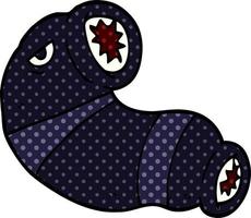 cartoon doodle monster leech vector