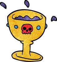 cartoon doodle goblet vector