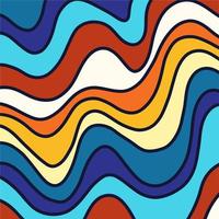 Groovy Retro Sixties Wavy Stripes vector