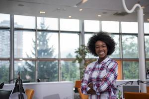 Portrait of a young black  casual business woman photo