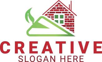 Eco Brick Logo Design vector