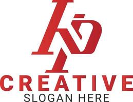 KIP Minimal Letter Logo Design vector