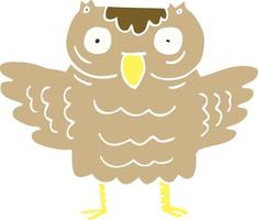 cartoon doodle funny owl vector