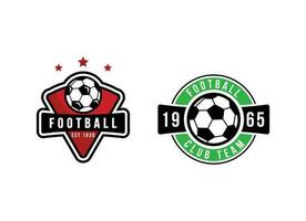 plantillas de diseño de logotipo de insignia de fútbol soccer vector