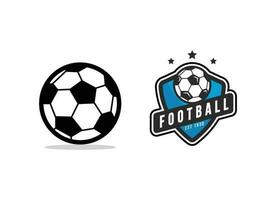 plantillas de diseño de logotipo de insignia de fútbol soccer vector