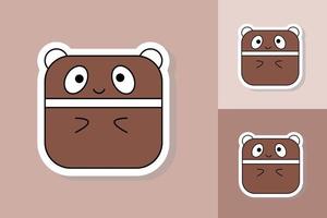 cute animals with different color tone background vector