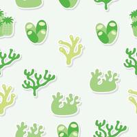 seamless pattern from coral reefs. vector