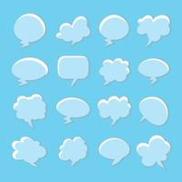 dieciséis tipos de burbujas de mensajes de chat vector