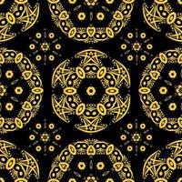 Seamless pattern with abstract ornament. Round mandala. vector