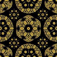 Seamless pattern with abstract ornament. Round mandala. vector