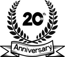 Happy anniversary on white background. vector