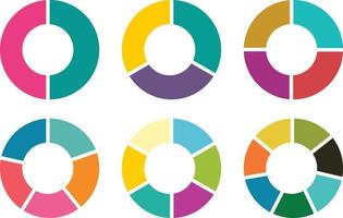 colorful Circle arrows set isolate on white background. vector