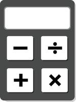 icono de la calculadora aislar sobre fondo blanco. vector