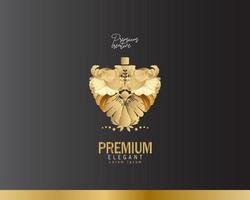 Luxury Perfume perfumery logo design vector illustration can be used for cosmetics spray beauty