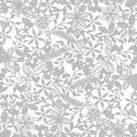 Winter foliage and snowflake seamless repeat pattern vector