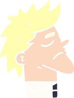 cartoon doodle arrogant man vector