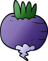 cartoon doodle turnip vector