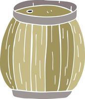 cartoon doodle beer barrel vector