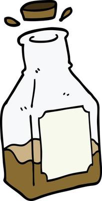 cartoon doodle drink in decanter