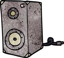 cartoon doodle speaker box vector