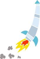 cartoon doodle space rocket vector