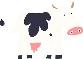 cartoon doodle farm cow vector