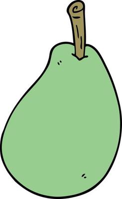 cartoon doodle fresh pear