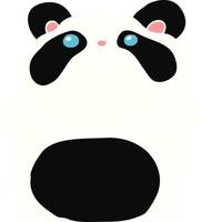 flat color style cartoon panda vector