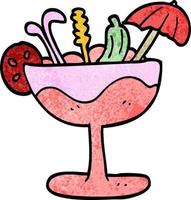 cartoon doodle cocktail vector