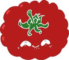 flat color style cartoon tomato vector