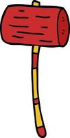 cartoon doodle mallet vector