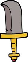 cartoon doodle old dagger vector