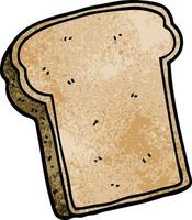 cartoon doodle slice of bread vector