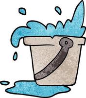 cartoon doodle bucket of water vector