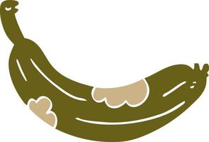 cartoon doodle rotten banana vector