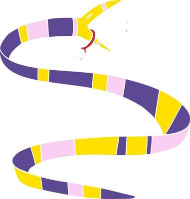 flat color style cartoon poisonous snake