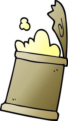 cartoon doodle open can of food