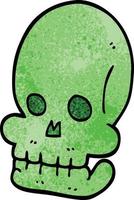 cartoon doodle spooky skull vector