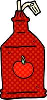 cartoon doodle tomato ketchup vector