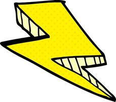 cartoon doodle lightening bolt vector
