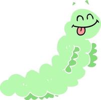 flat color illustration of caterpillar vector