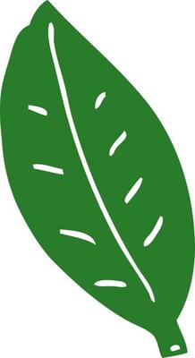 cartoon doodle leaf