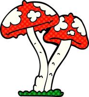 cartoon doodle mushroom vector