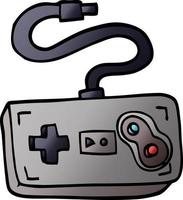 cartoon doodle game controller vector