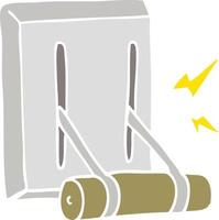 flat color illustration of electrical switch vector
