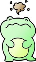 cartoon doodle frog vector