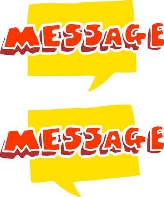 flat color illustration of message texts
