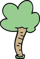 cartoon doodle tree vector