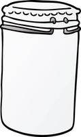 cartoon doodle storage jar vector