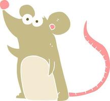 flat color illustration of mouse vector